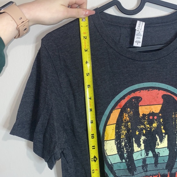 🦋Vintage style Moth man dark grey tee! - Picture 5 of 7